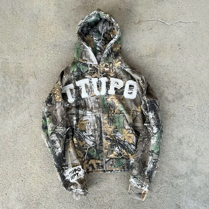 hongfeng offers high-quality custom hoodies with camouflage design.